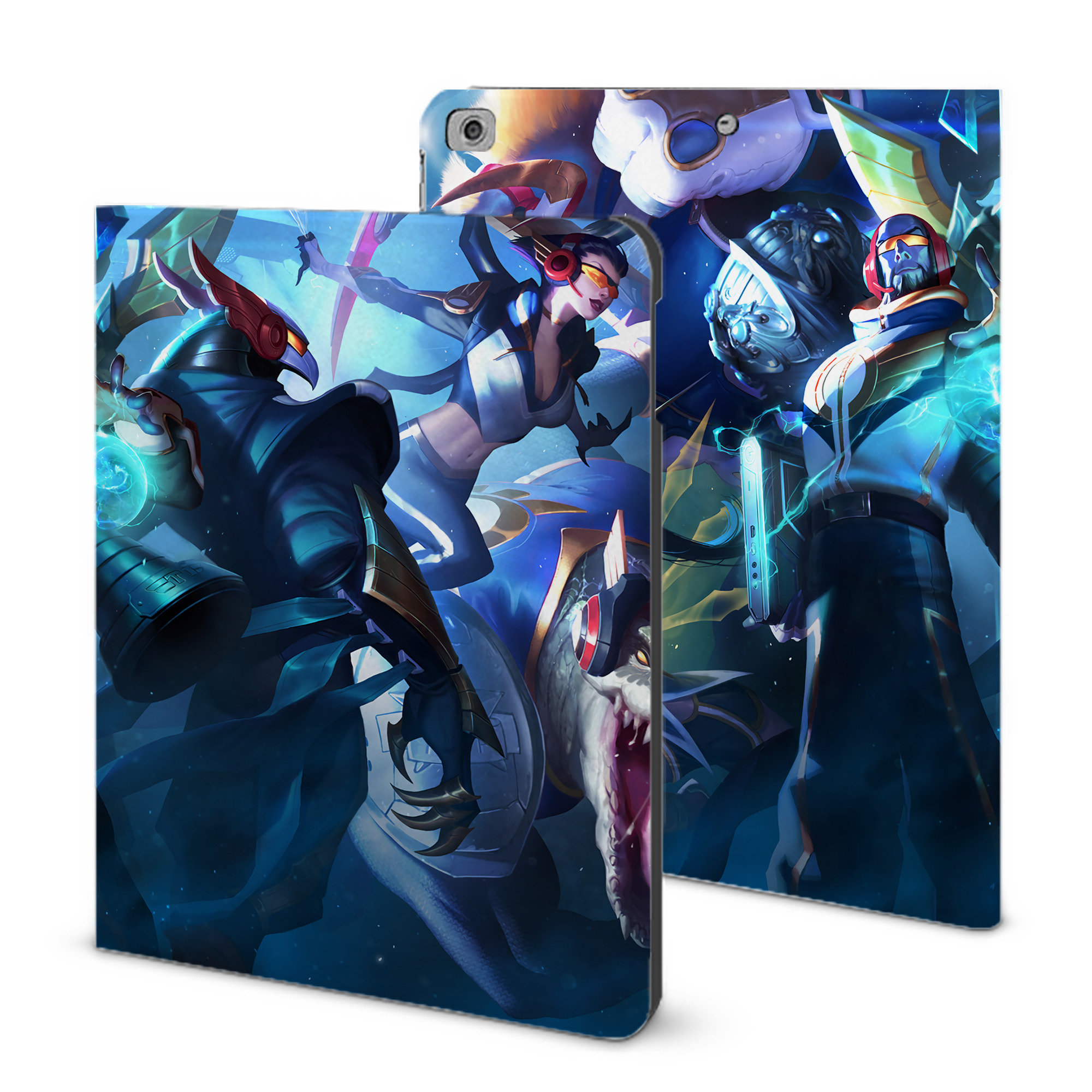 （画像用） リーグ・オブ・レジェンド League of Legends LOL IPad ケース ブック型 PUレザー TPU 耐衝撃 軽量 薄型 ペン収納なし 全面保護 IPad 各モデル対応